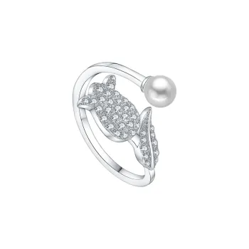 BABYBEI 925 Silver Pearls Rings Women's