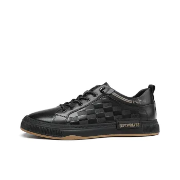 SEPTWOLVES Low Top Skateboard Shoes Men's Black HD