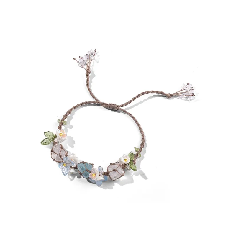 AWD White Crystal Rope Bracelets Women's-0