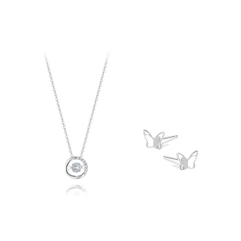 KUMET Zircon Necklaces Women's Couple Birthday Gift For Anniversary