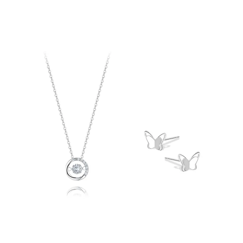 KUMET Zircon Necklaces Women's Couple Birthday Gift For Anniversary-0