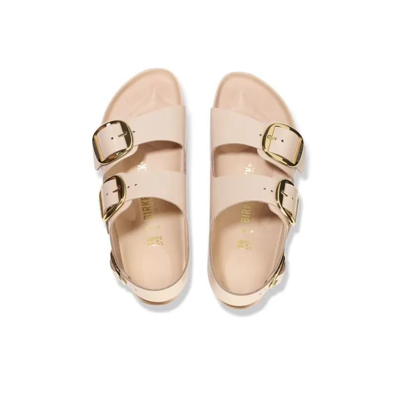 Birkenstock Milano Big Buckle Beach Sandals Women's Beige Pink Regular-3