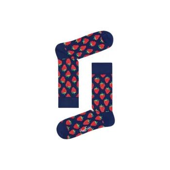 Happy Socks Mid Calf Socks Unisex 1 Pack Strawberry Dots