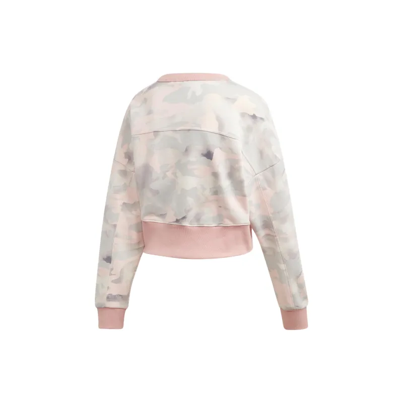 Adidas Originals Clover Series Outfit Sweatshirt Women's Pink White/Ash Gray/Light Gray Desert Pink-1