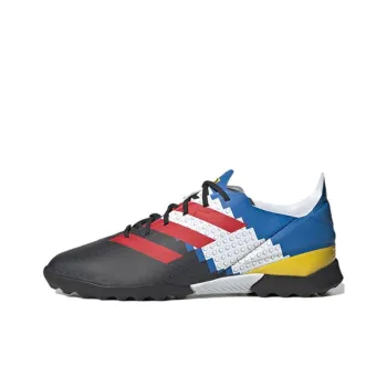 LEGO x Adidas Gamemode Anti Slip Wear Resistant Low Top Kids' Soccer Shoes Black White Blue Teenagers