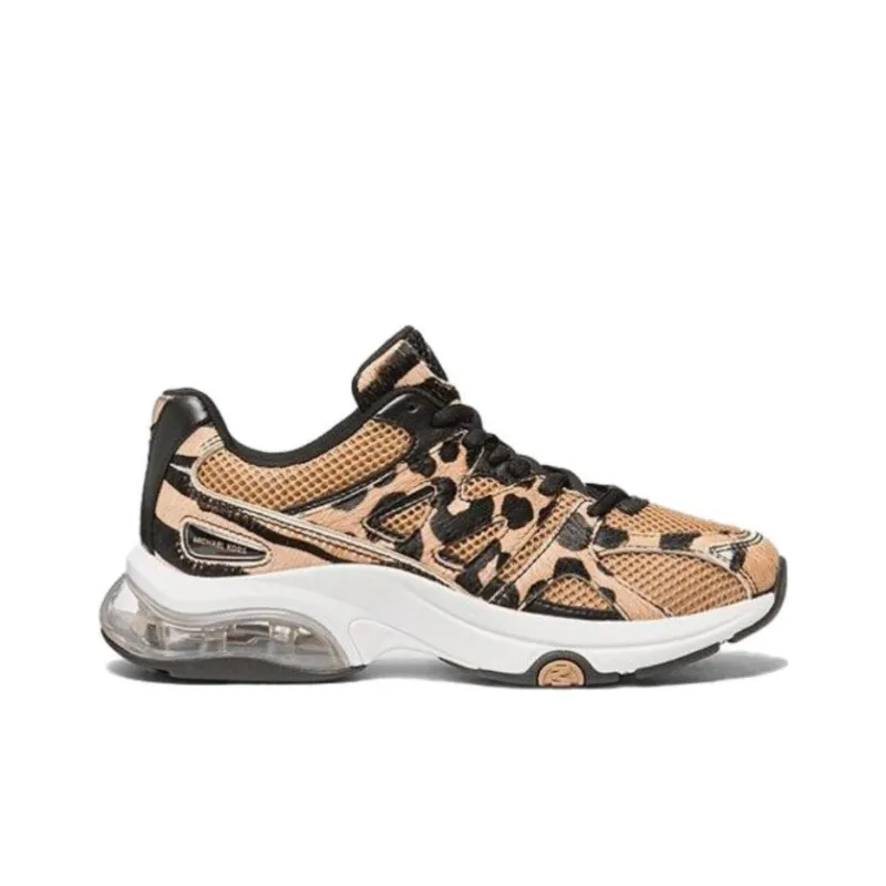 MICHAEL KORS Breathable Low Top Casual Shoes Women's Black Yellow-1