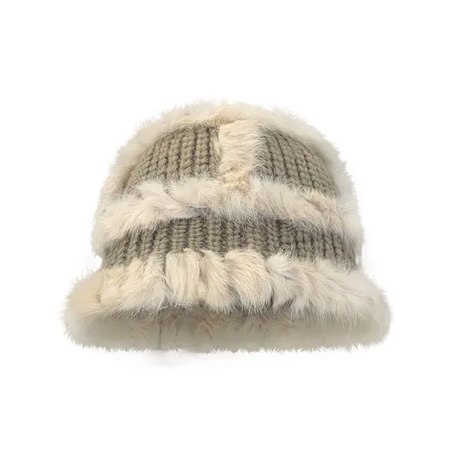 Yalu Preferred Rabbit Fur Beanies Women's-2