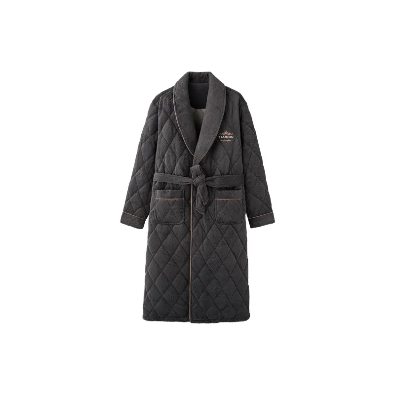 MADALLO Pajama Robe Men's Dark Gray-0