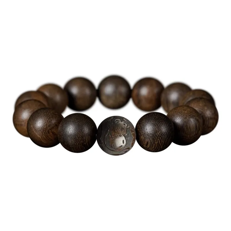 FANGYUANXIAOFU Fragrance Enhancer, Agarwood Bracelets Unisex-2