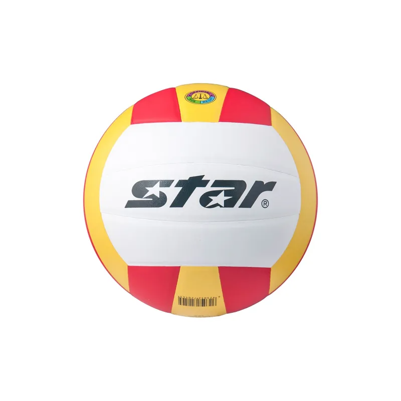 Star PVC Size 5 Ball Volleyball Unisex White Yellow-2