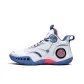 855 White Blue Leather
