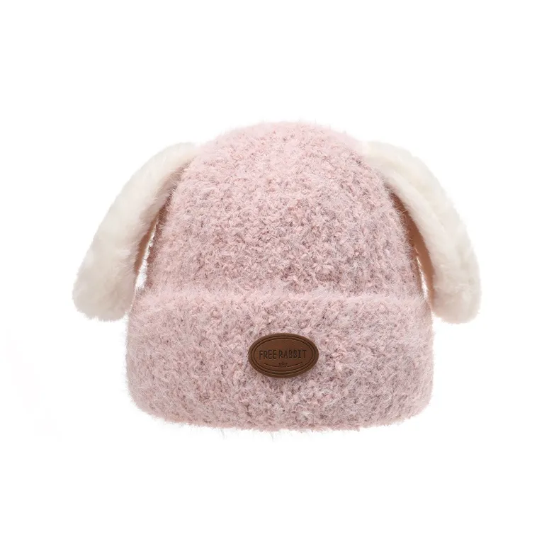FREE RABBITⅡ Thickened And Fleece Lined Warm Pullover Knitted Hat Casual Cartoon Beanie Unisex-6