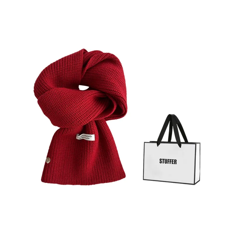STUFFER 35% Wool Knit Scarves Unisex-5