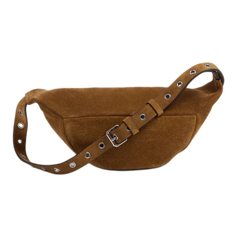Valentino Suede Leather Fanny Pack Men's Warm Brown-3
