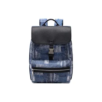 FION Fabric Travel Backpack Regular Women's Dark Blue/Black