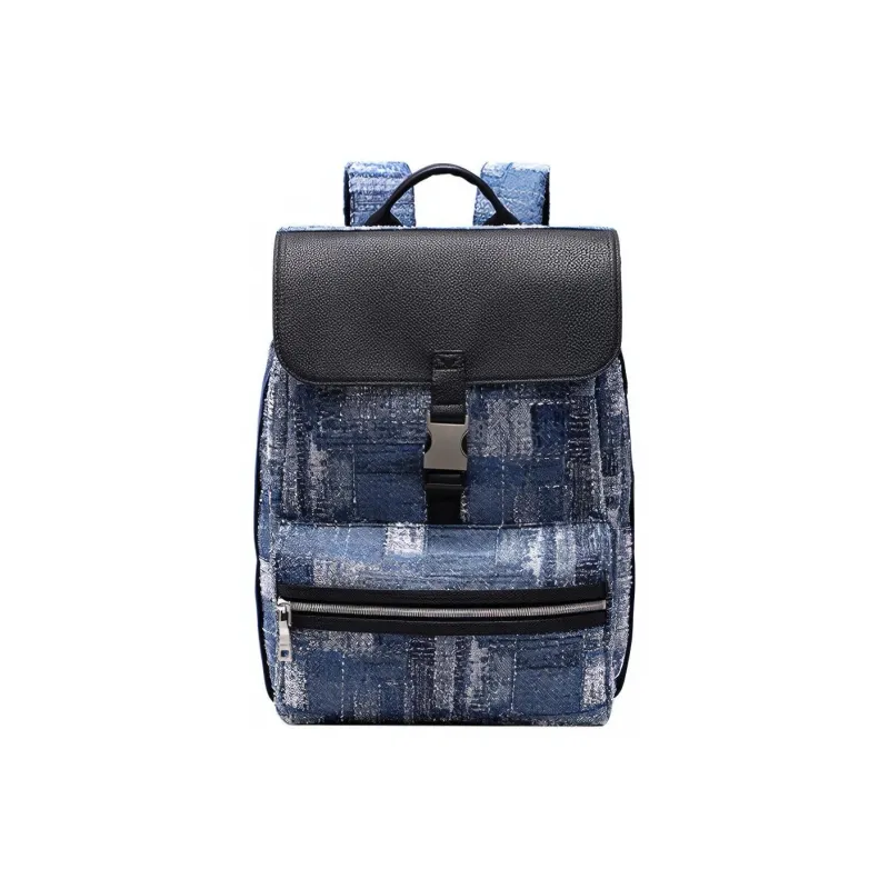 FION Fabric Travel Backpack Regular Women's Dark Blue/Black-0