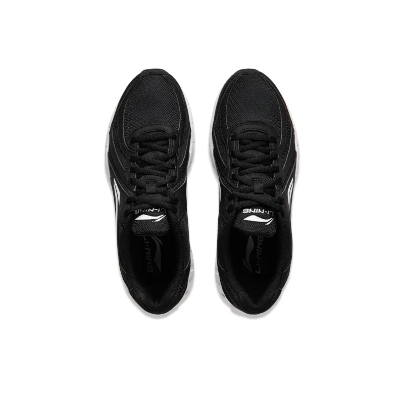 LiNing Running Collection Slip Resistant Low Top Casual Running Shoes Men's Black White-3