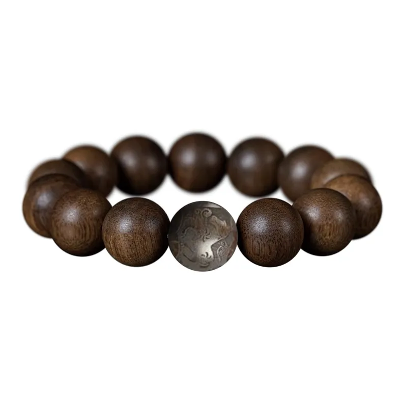 FANGYUANXIAOFU Fragrance Enhancer, Agarwood Bracelets Unisex-18
