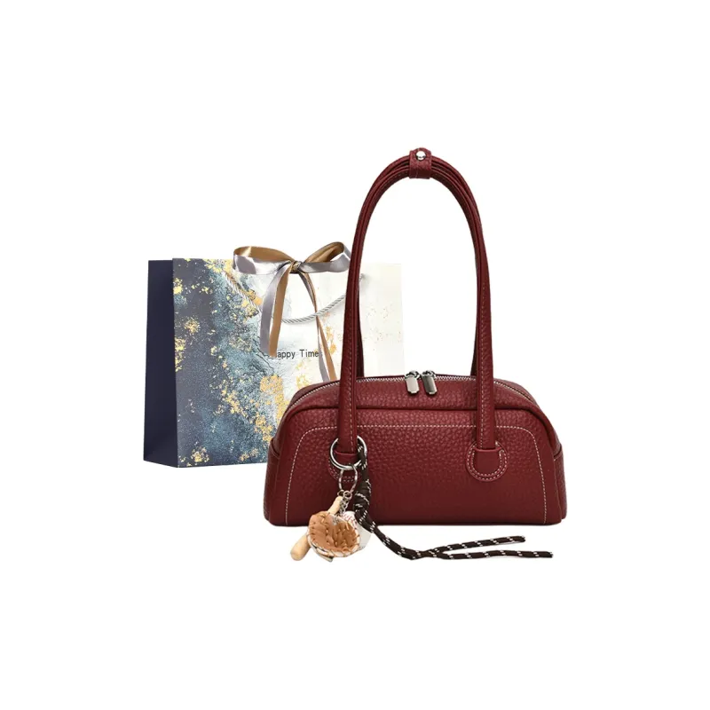 Iman's House PU Shoulder Bag Women's Brown/Coffee/Red/Black-8