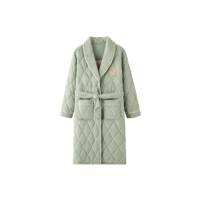 MADALLO Pajama Robe Women's Light Green-0