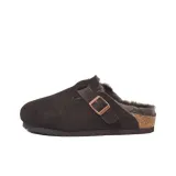 Coffee Wool Lining Mules