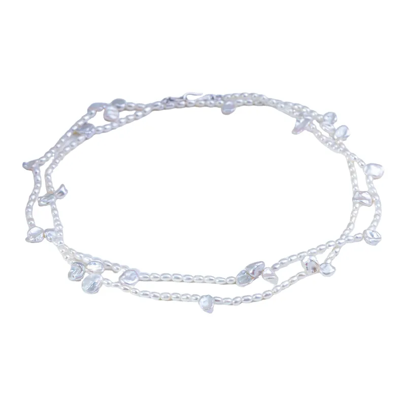 ANGEPERLE Freshwater Pearl Necklaces Women's-0