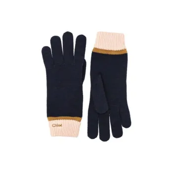 Chloe Wool Knit Gloves Kids' Black