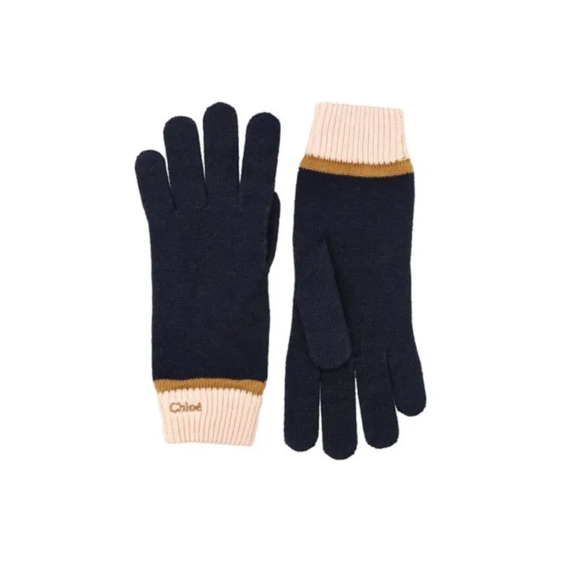 Chloe Wool Knit Gloves Kids' Black-0