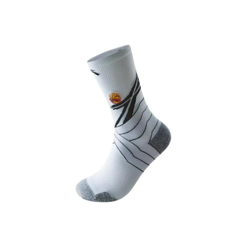 Anta Basketball Collection Knee High Socks Unisex 1 Pack Pure White-0