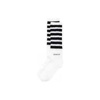 GUCCI SS23 Mid Calf Socks Women's 1 Pack White