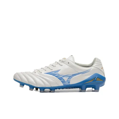 Mizuno Wear Resistant Soccer Shoes Men's White Blue