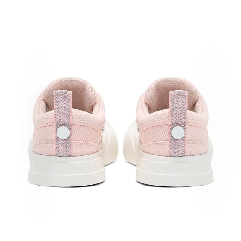 Ouder Smiler Skateboard Shoes Unisex Low Top White-4