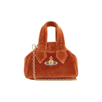 Vivienne Westwood 100% Cotton Shoulder Bag, Crossbody Bag, Handbag Mini Unisex Burnt Orange