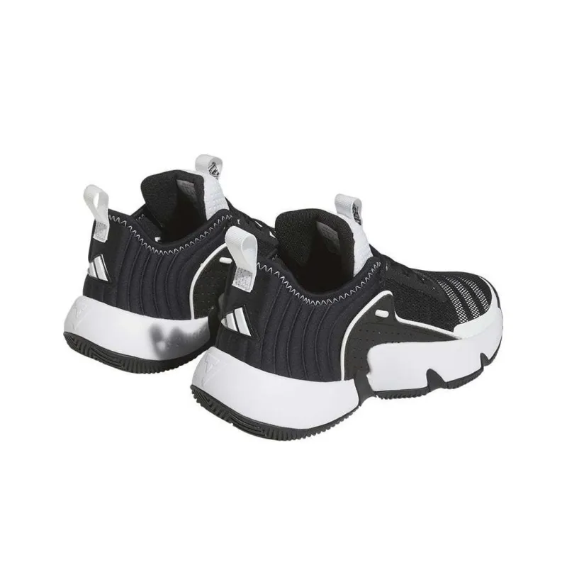 Adidas Trae Unlimited Anti Slip Wear Resistant Low Top Children's Basketball Shoes Black White Teenagers-1