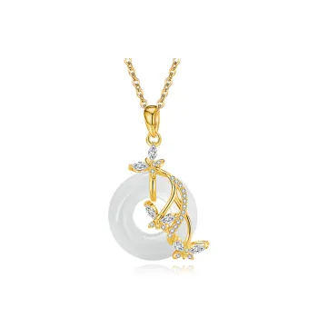 Chongqing Gold Store Chalcedony Necklaces Unisex