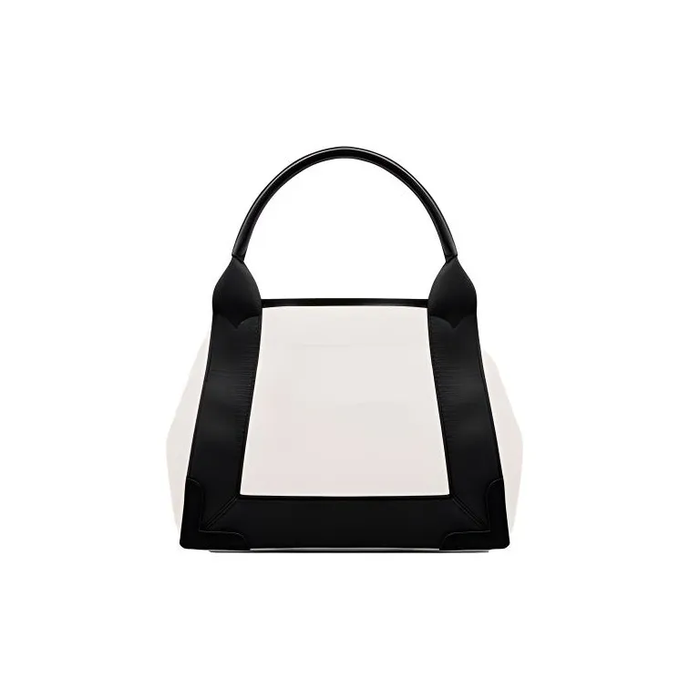 Balenciaga Navy Fabric/Artificial Leather/Cow Leather Handbag Trumpets Women's Black-1