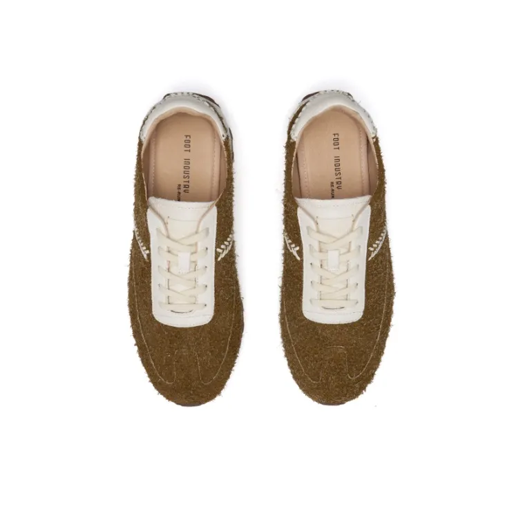 FOOT INDUSTRY Anti-Slip Wear-Resistant Low-Top Running Shoes Unisex Tan-3