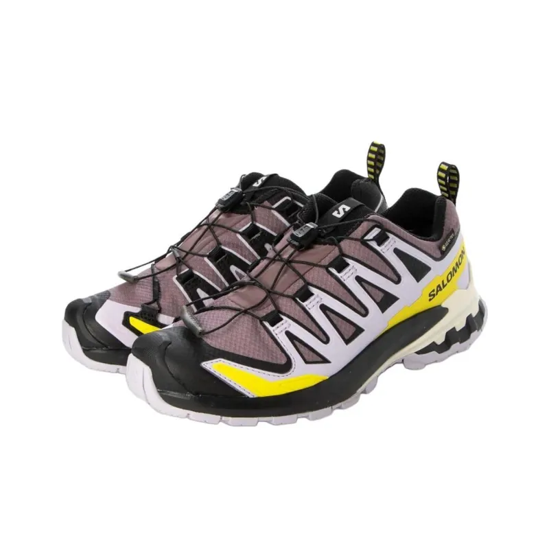 SALOMON XA Pro 3D V9 Slip Resistant Low Top Shoes Women's Gray Yellow-1