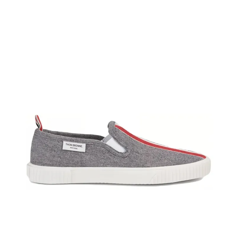 THOM BROWNE· Breathable And Lightweight Low Top Canvas Shoes Men's Gray-1
