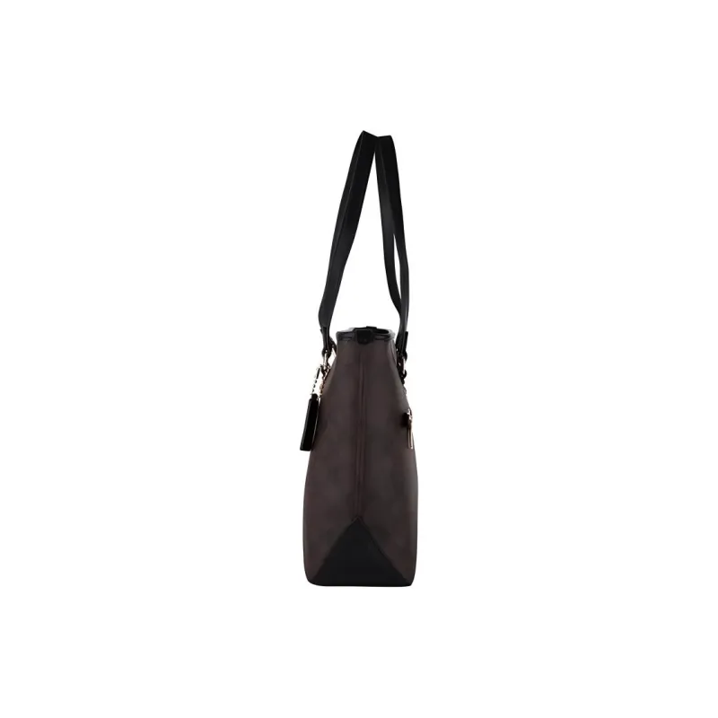 COACH Zip Top Tote PVC Tote Bag Shopping Bag Handbag Shoulder Bag Women's Dark Brown-2