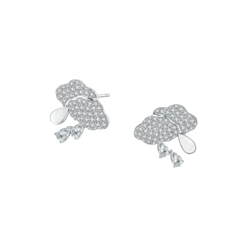 BABYBEI Mother Of Pearl Stud Earrings Women's-3