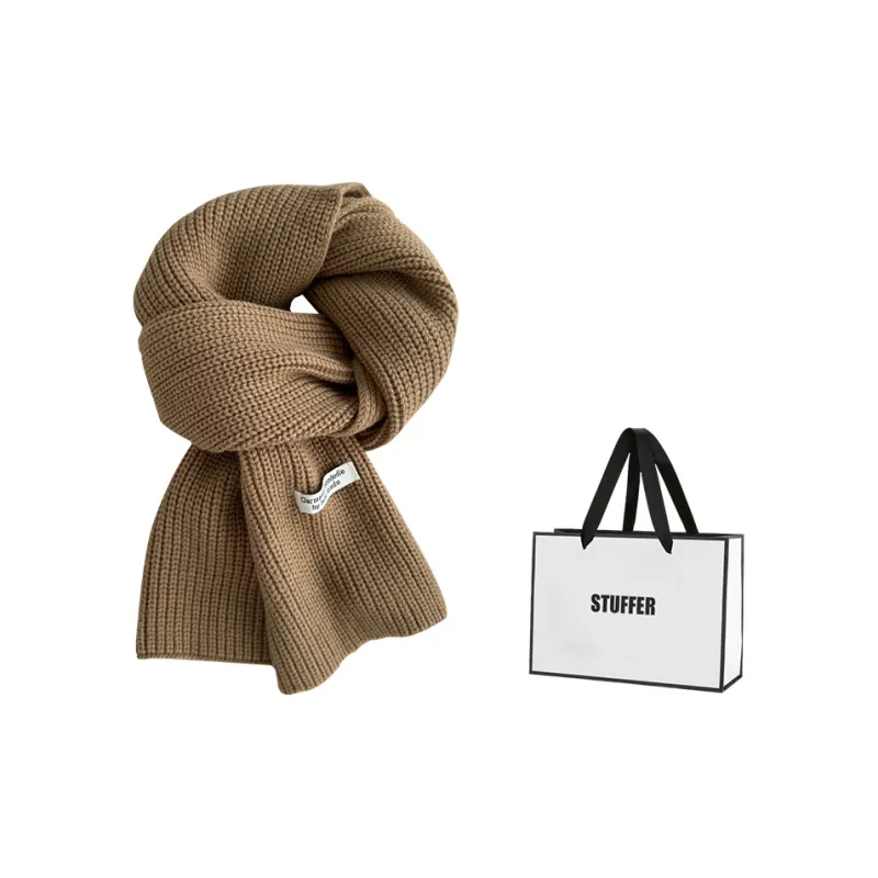 STUFFER 35% Wool Knit Scarves Unisex-12