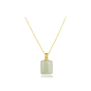 JIACUIYUN Hetian Jade Necklaces Green Jade Unisex