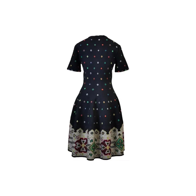 Alexander McQueen Short Sleeved Dress Women's Black-1