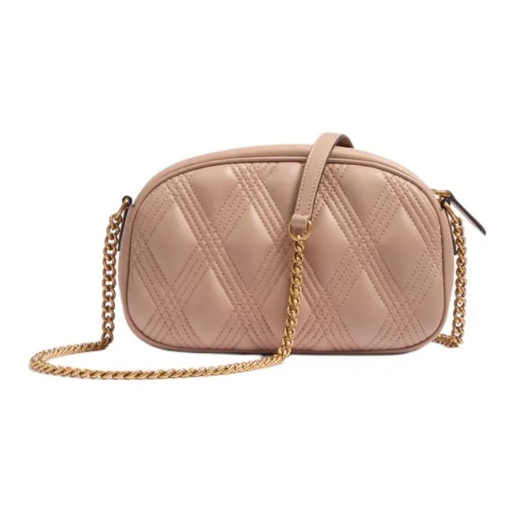 Valentino Embossed Goat Skin Shoulder Bag Crossbody Bag Women's Cinnamon Pink-3