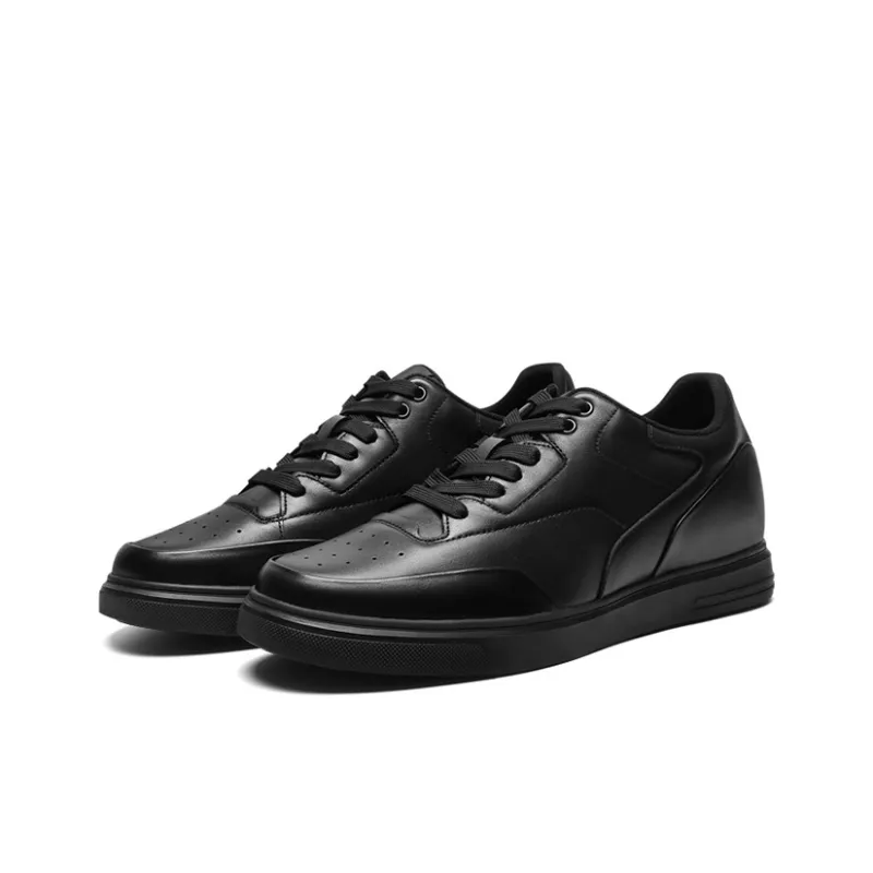 He Jinchang Low Top Skateboard Shoes Men's Black-4