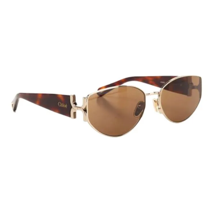 Chloe Acetate Oval Sunglasses Kids' Brown-2