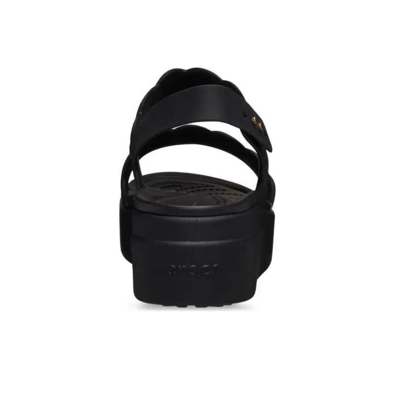 Crocs Brooklyn One Strap Sandals 7.5cm Women's Black-5