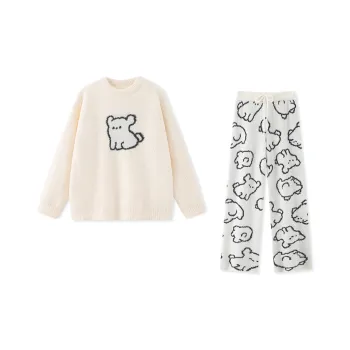 Beast's Secret Pajama Set Women's Ecru