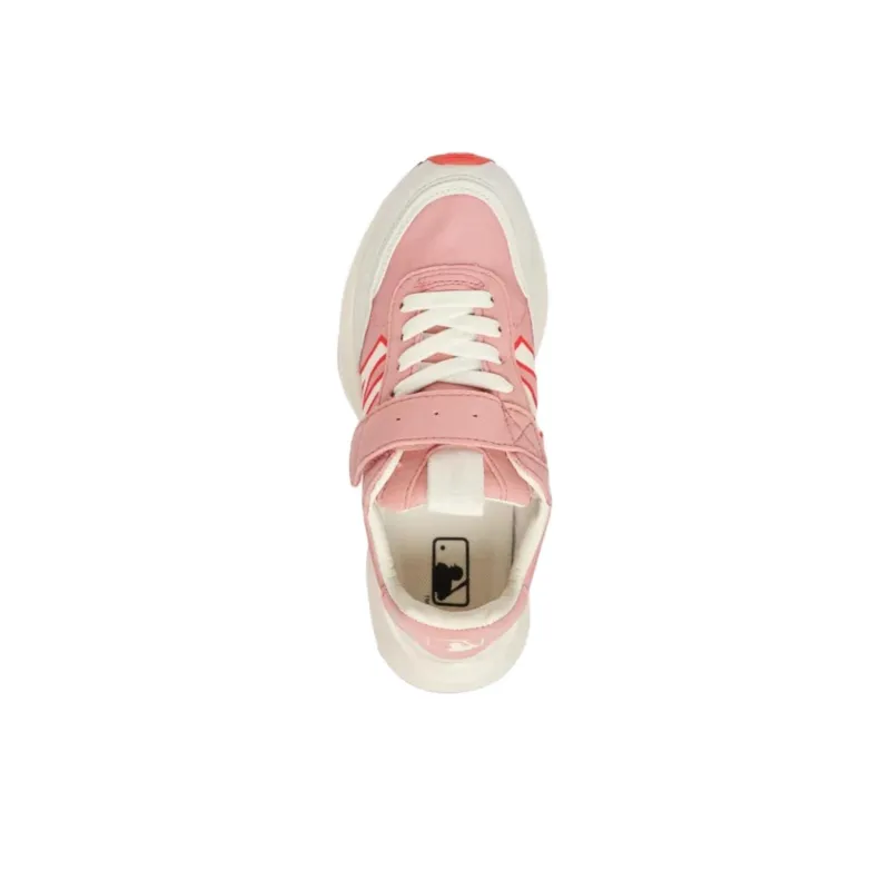 MLB Chunky Jogger Anti Slip Wear Resistant Low Top Kids' Running Shoes Pink Kids'-3
